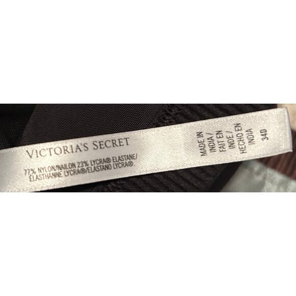 GUC Victorias Secret VSX Sport Black Bra Front Zipper Adjustable Straps Size 34D - Picture 5 of 5